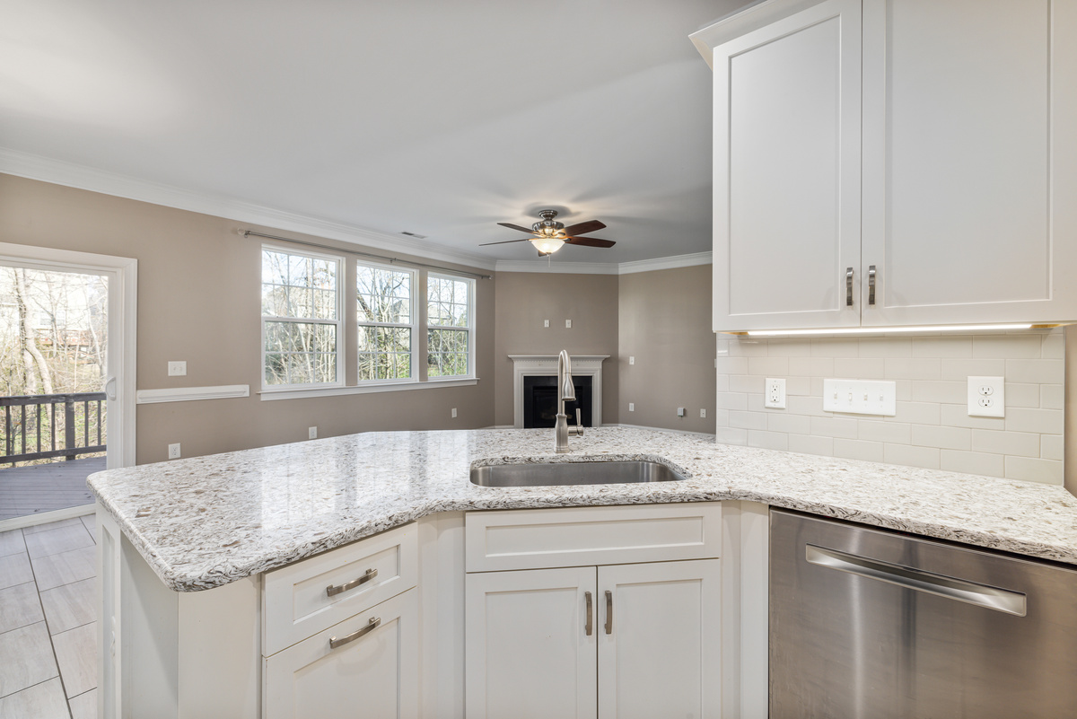 Modern Kitchen with White Cabinets 